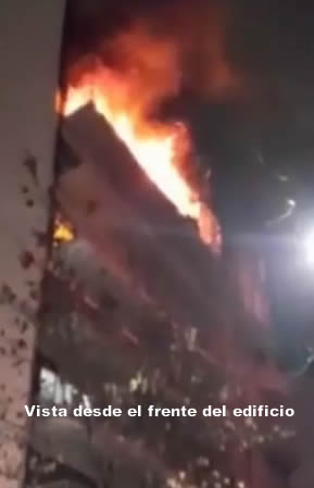 Incendio en calle Ecuador